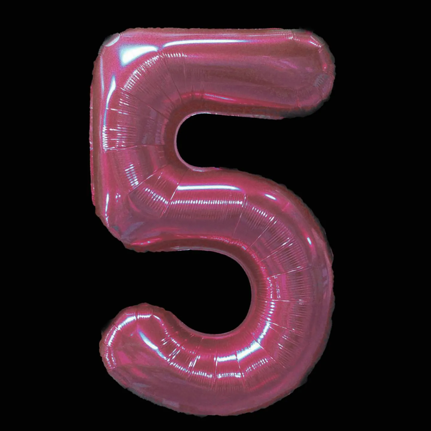 Cijfer ballon roze 97cm Cijfer vijf.