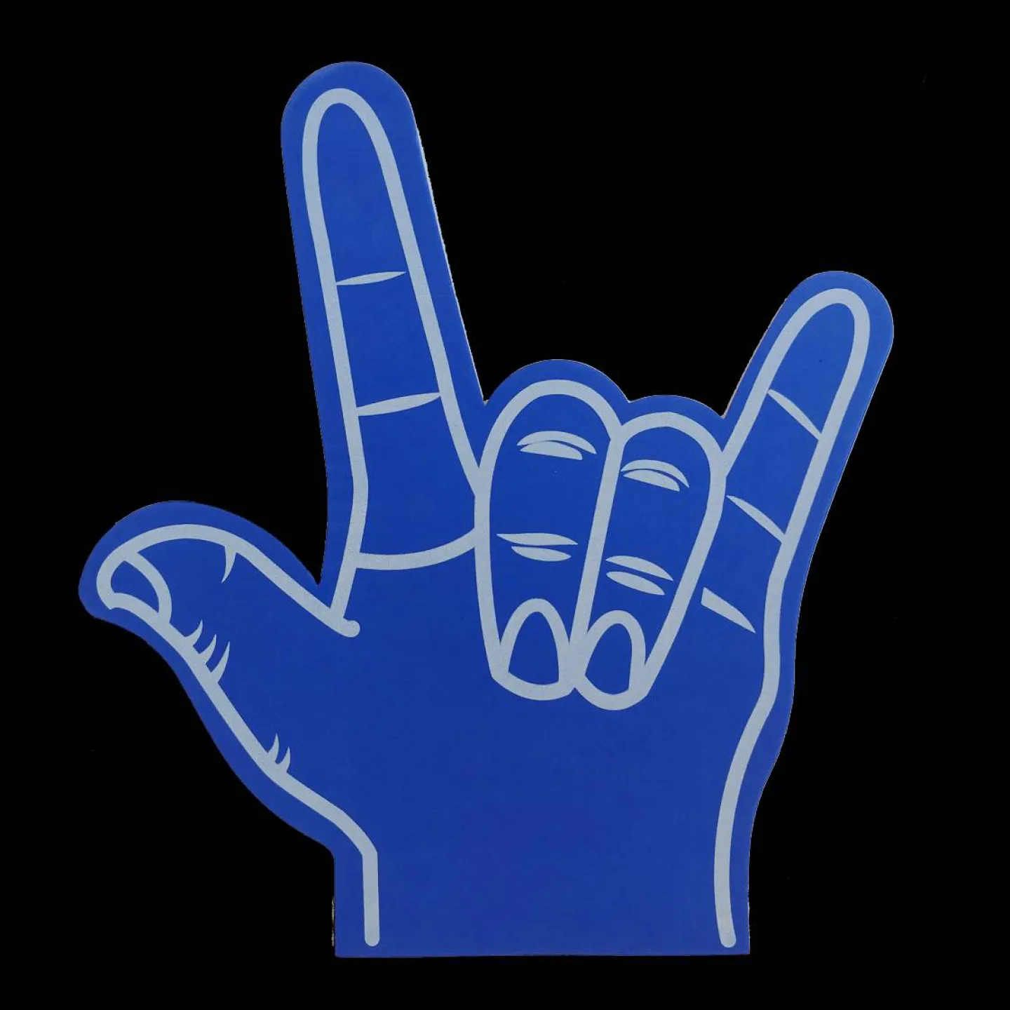 Foam hand blauw goedkoop rock.