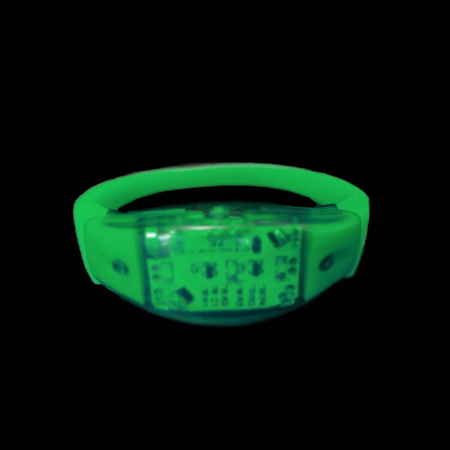 Sound activated LED armband Groen.