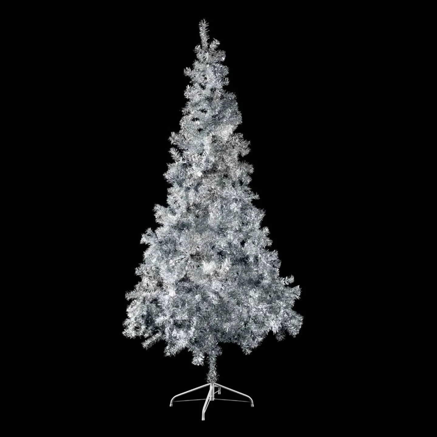 Grote zilveren kerstboom 210cm kopen.