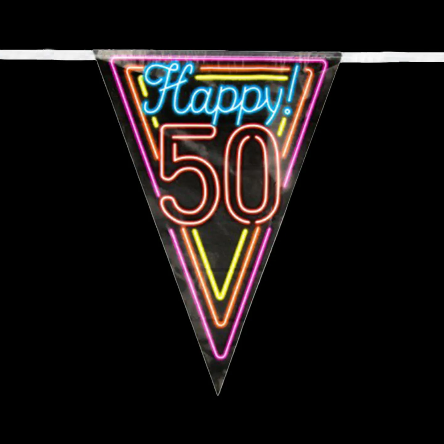 vlaggenlijn neon 50 jaar.