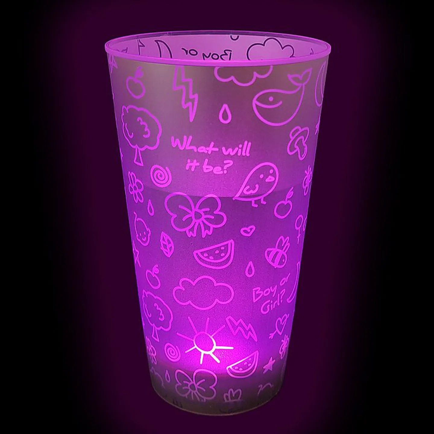 goedkope LED cup gender reveal roze online.