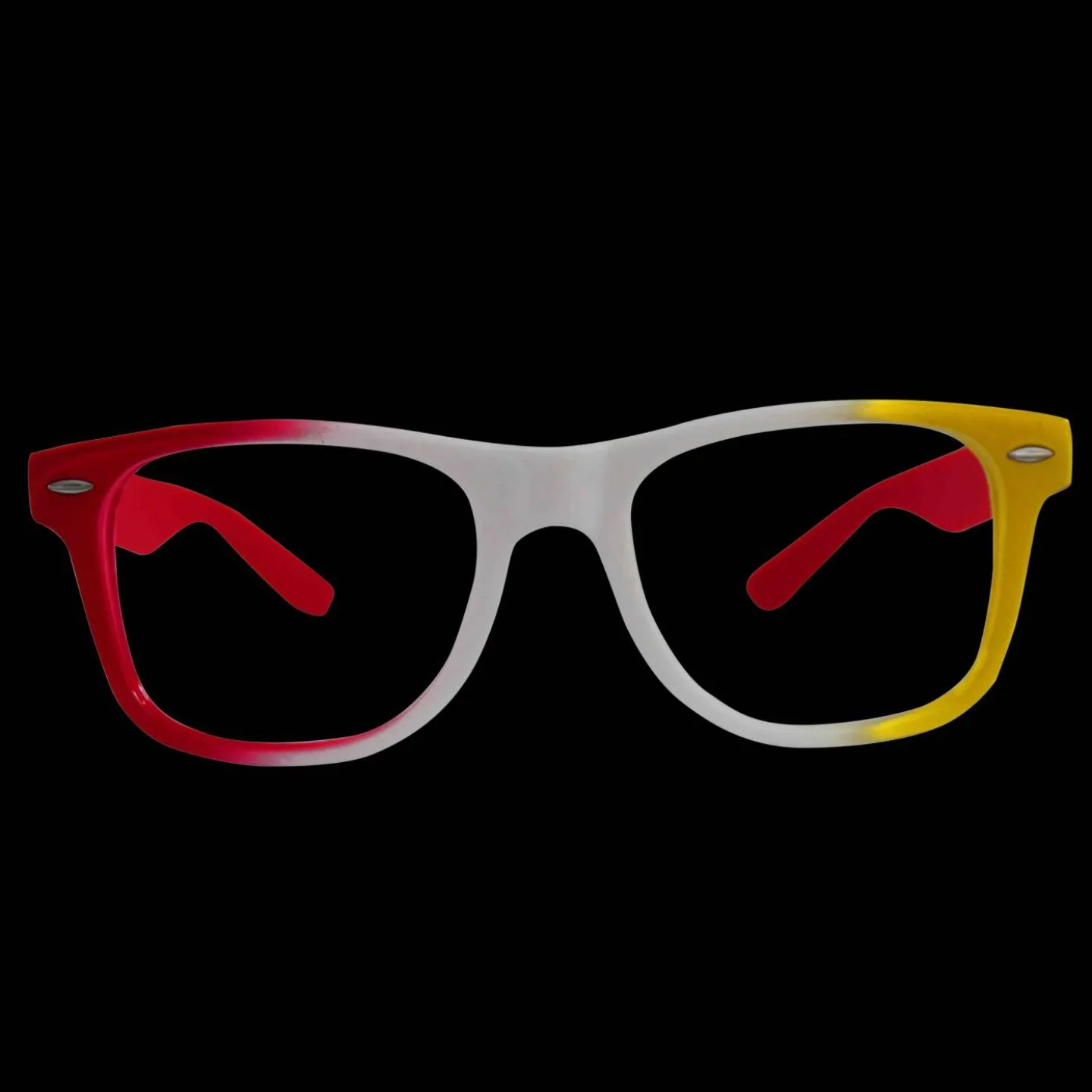 oeteldonkse bril rood wit geel.