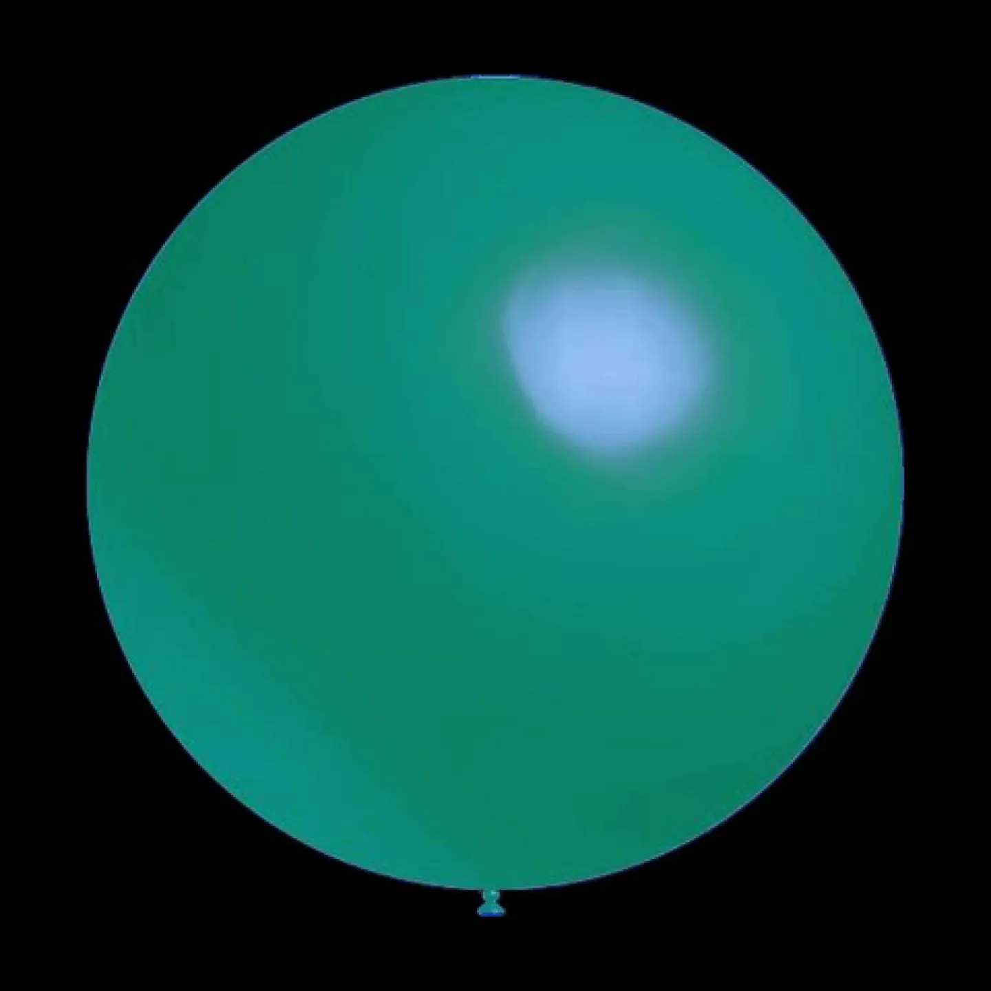 Turquoise ballonnen  metallic rond 28cm.