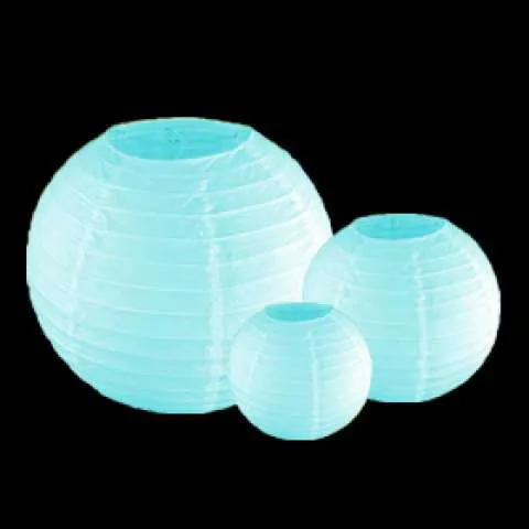 Blauwe lampionnen