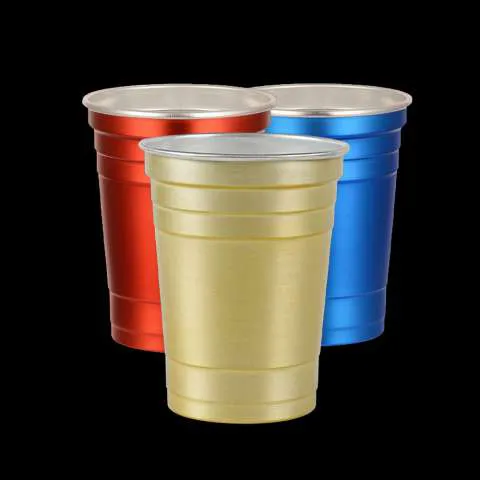 Aluminium red cups