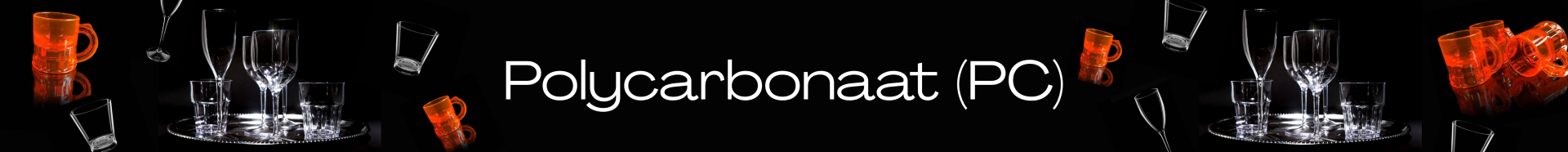 Polycarbonaat met glazen en shotglaasjes van PC