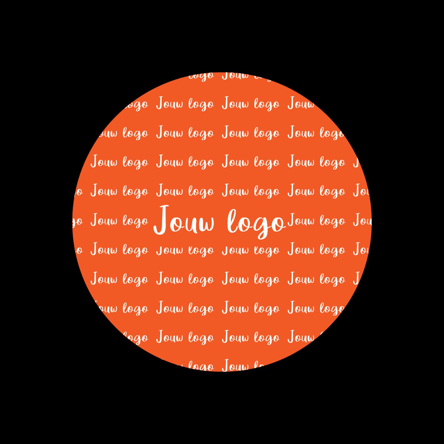 Ronde stickers met eigen logo 12 cm