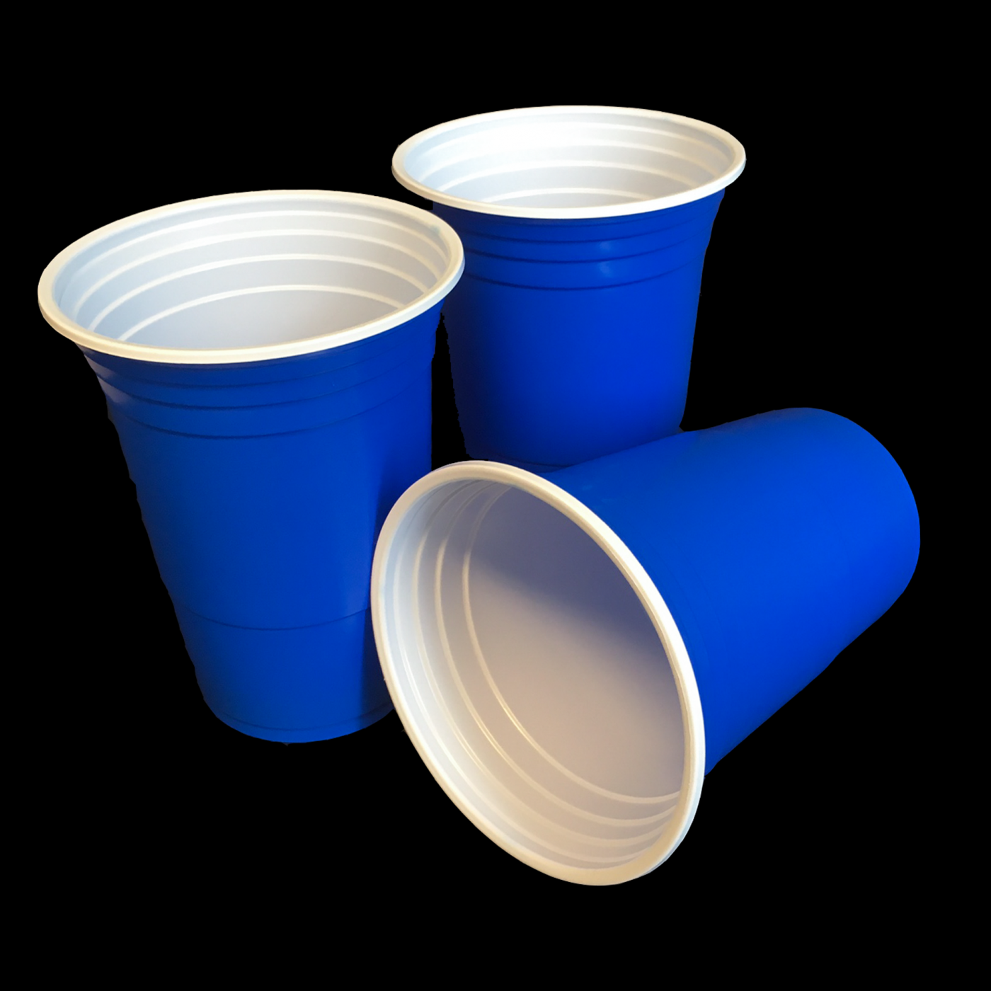 Red cups blauw