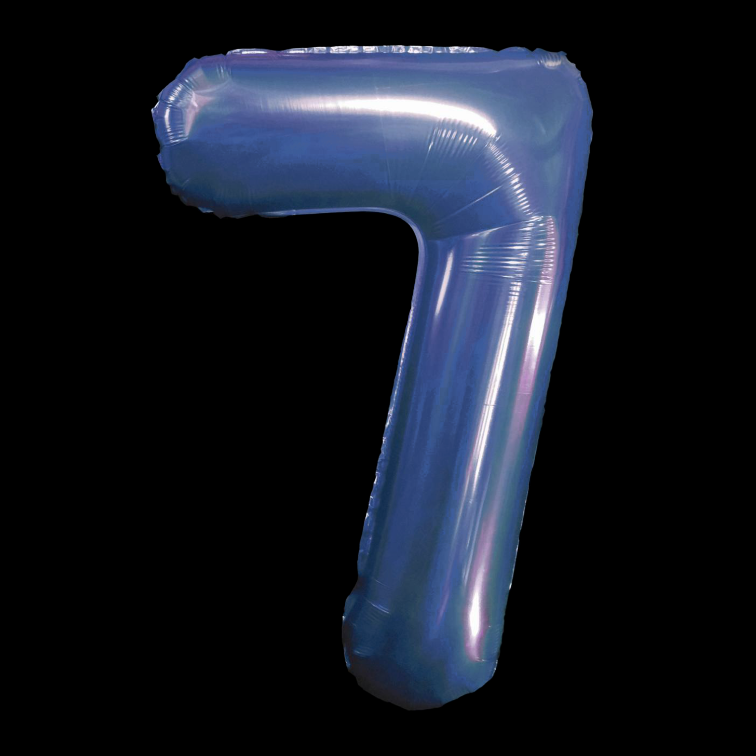 Cijfer ballon blauw 97cm Cijfer zeven