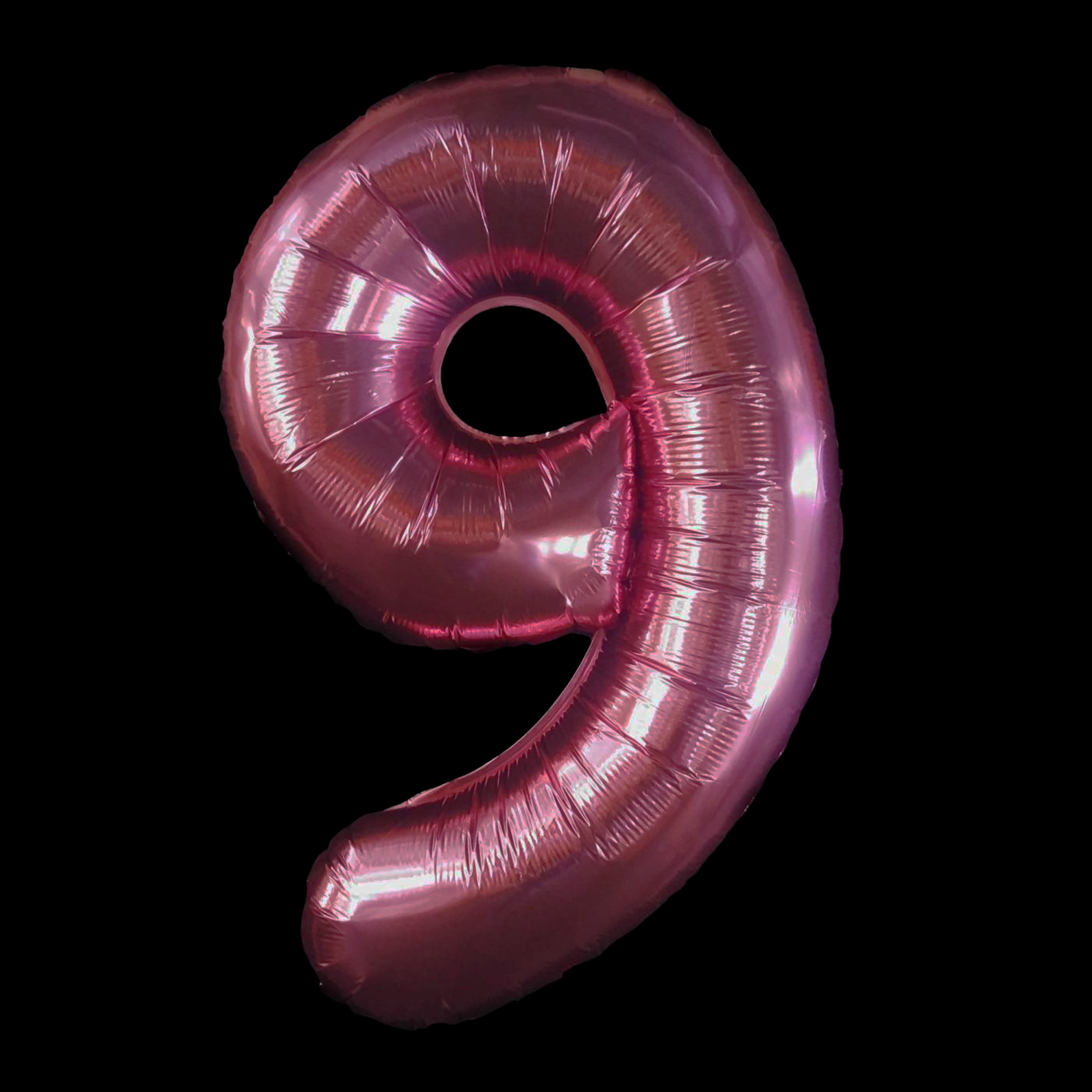Cijfer ballon roze 97cm Cijfer negen