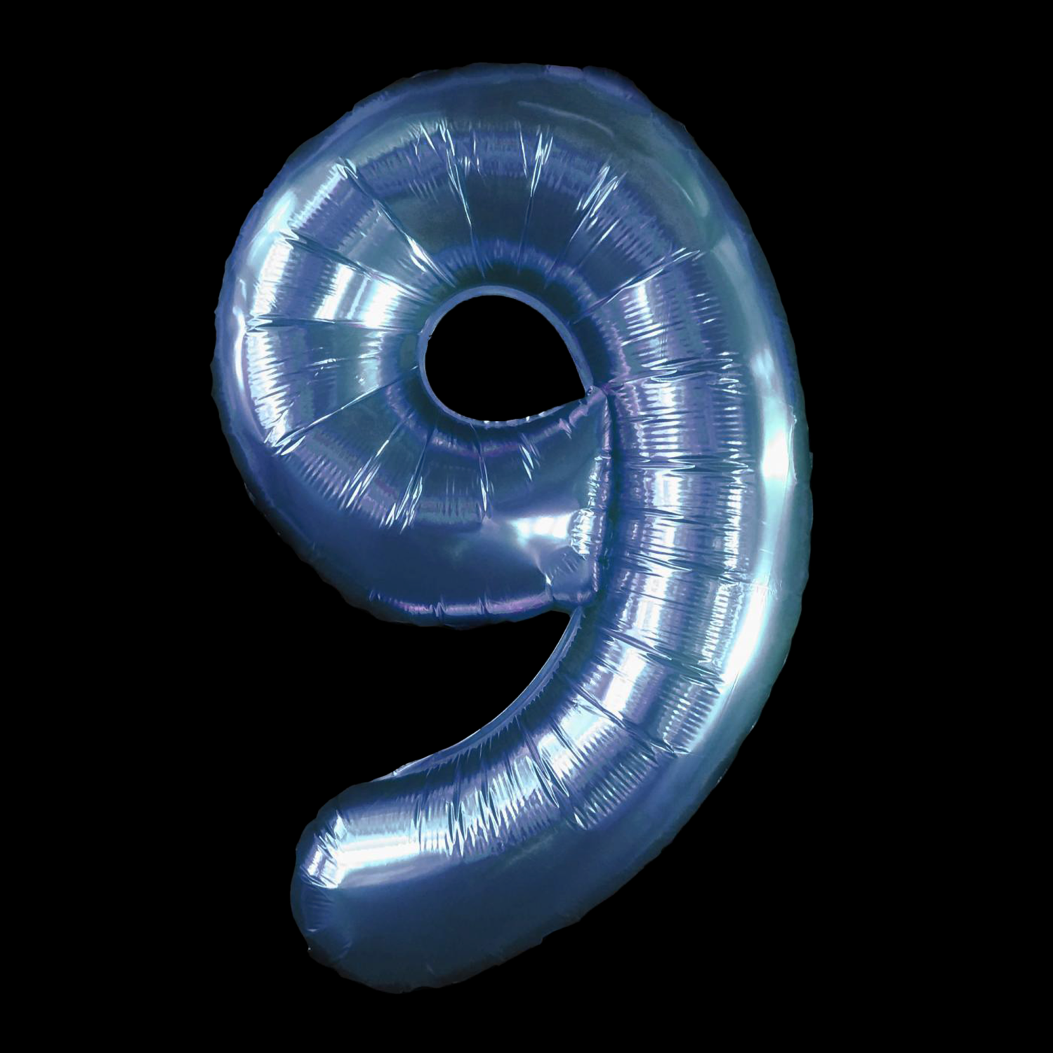Cijfer ballon blauw 97cm Cijfer negen