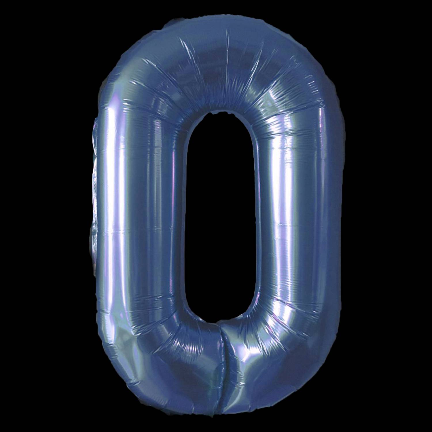 Cijfer ballon blauw 97cm Cijfer nul