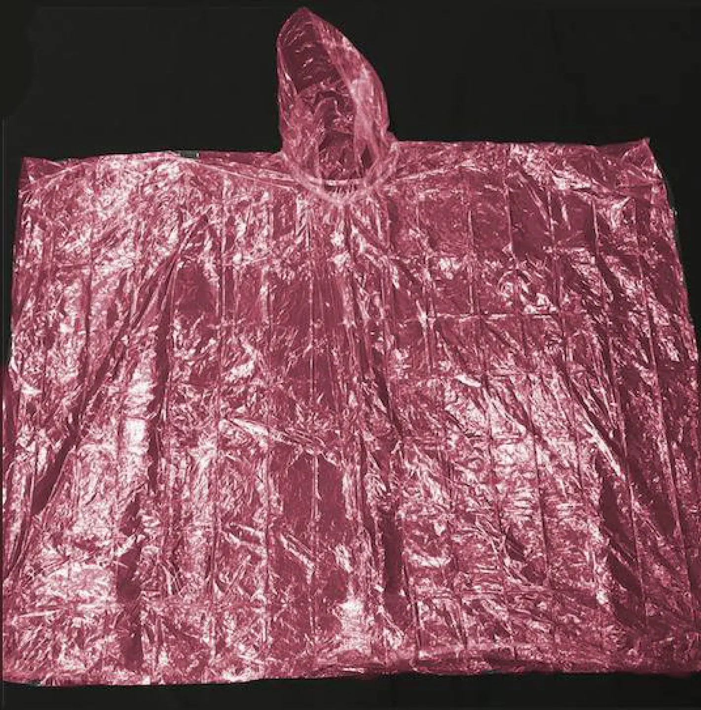 roze wegwerp poncho.