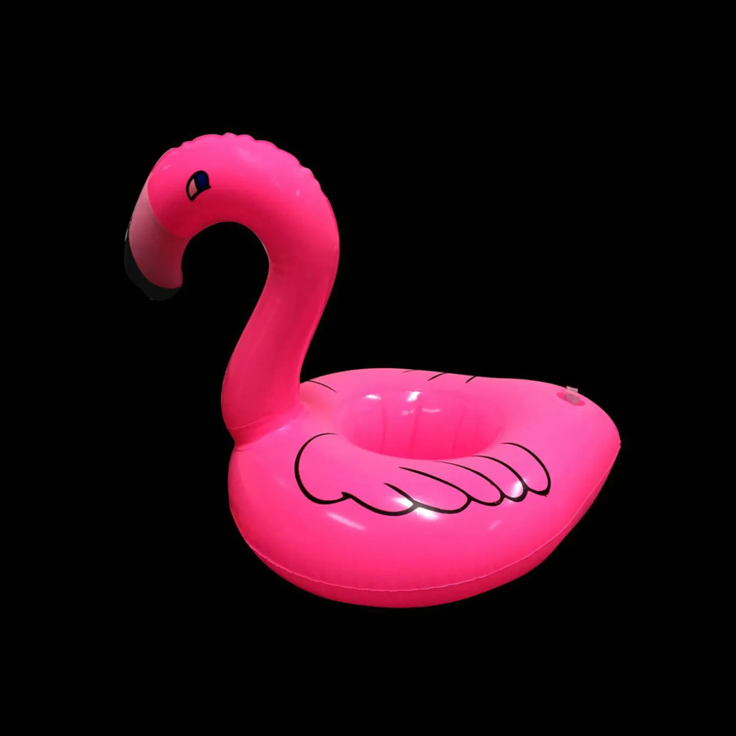 Opblaas bekerhouder flamingo.