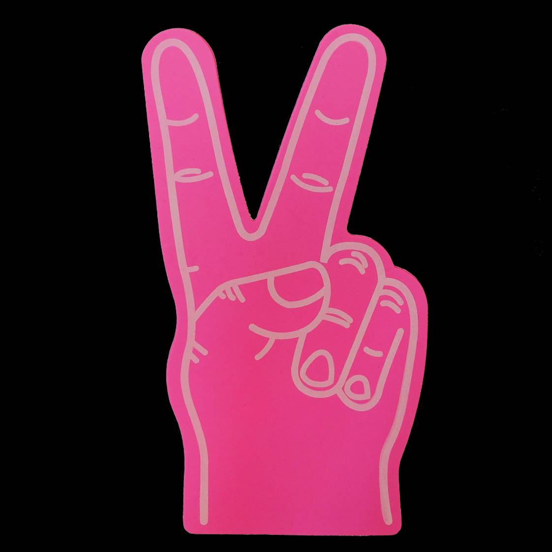 Goedkope foam hand roze peace