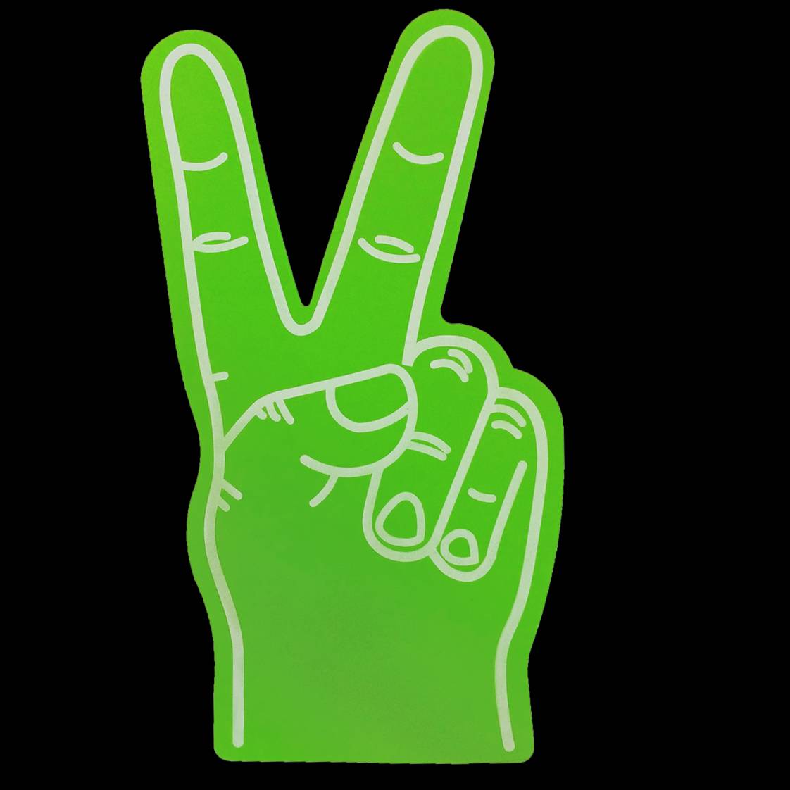 Grote foam hand kopen groen