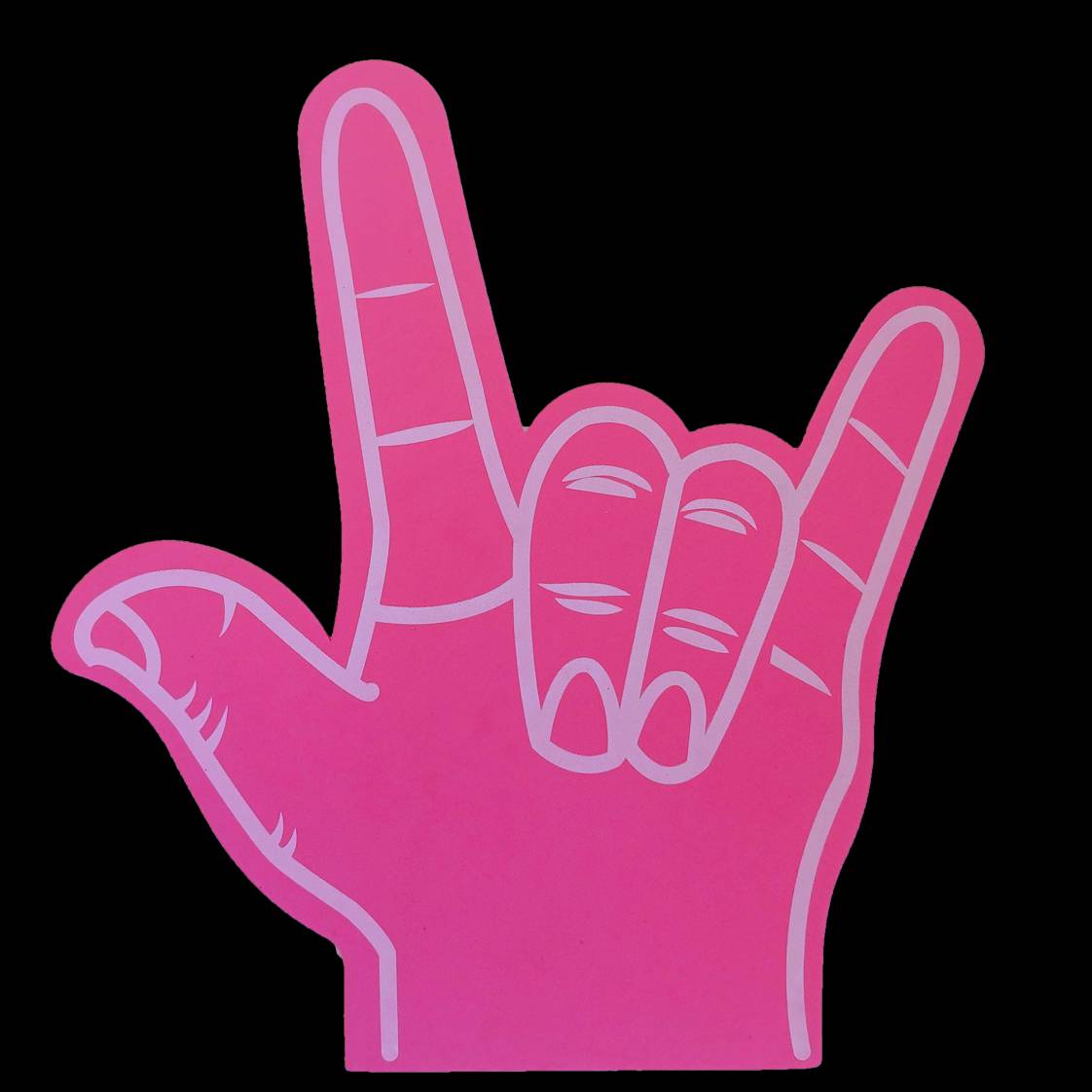 Grote foam hand roze kopen