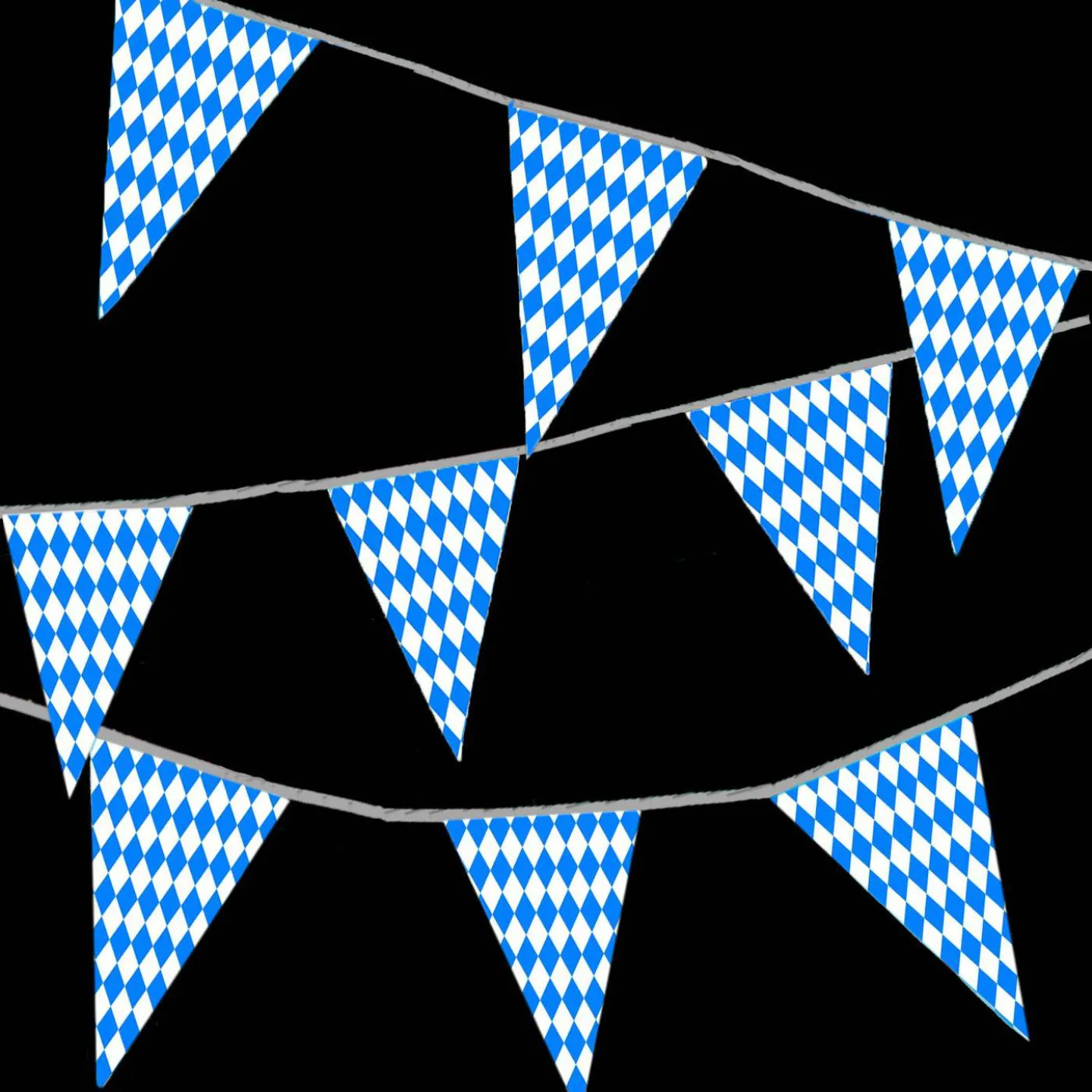 vlaggenlijn Oktoberfest blauw wit.