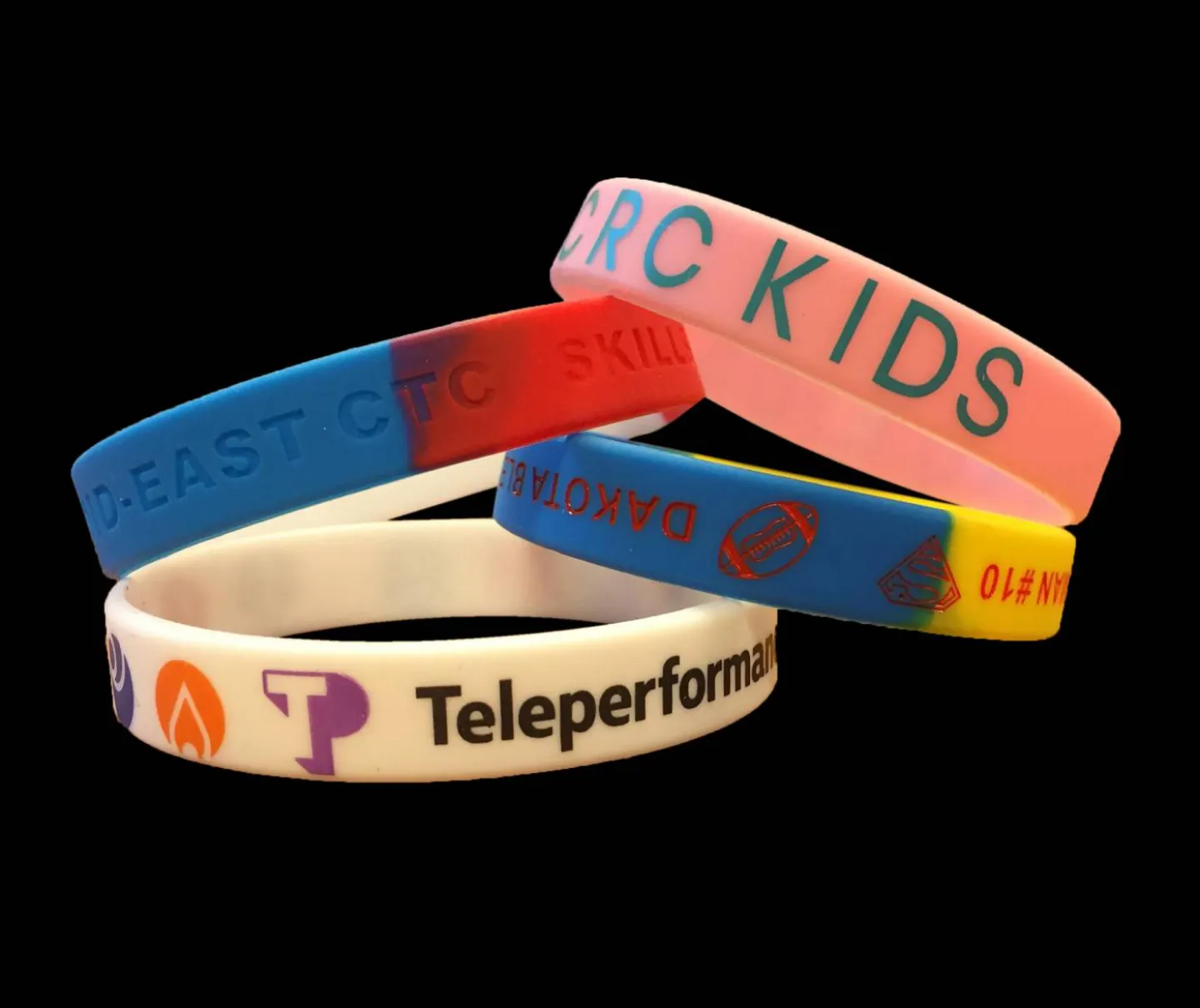 siliconen polsbandjes.