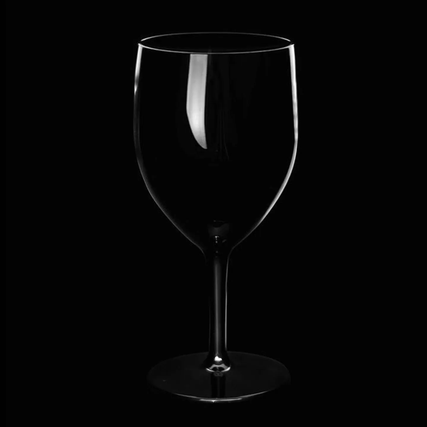 Kunststof wijnglazen 27cl zwart.