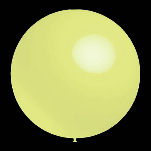 Gele ballonnen Pastel rond 30cm