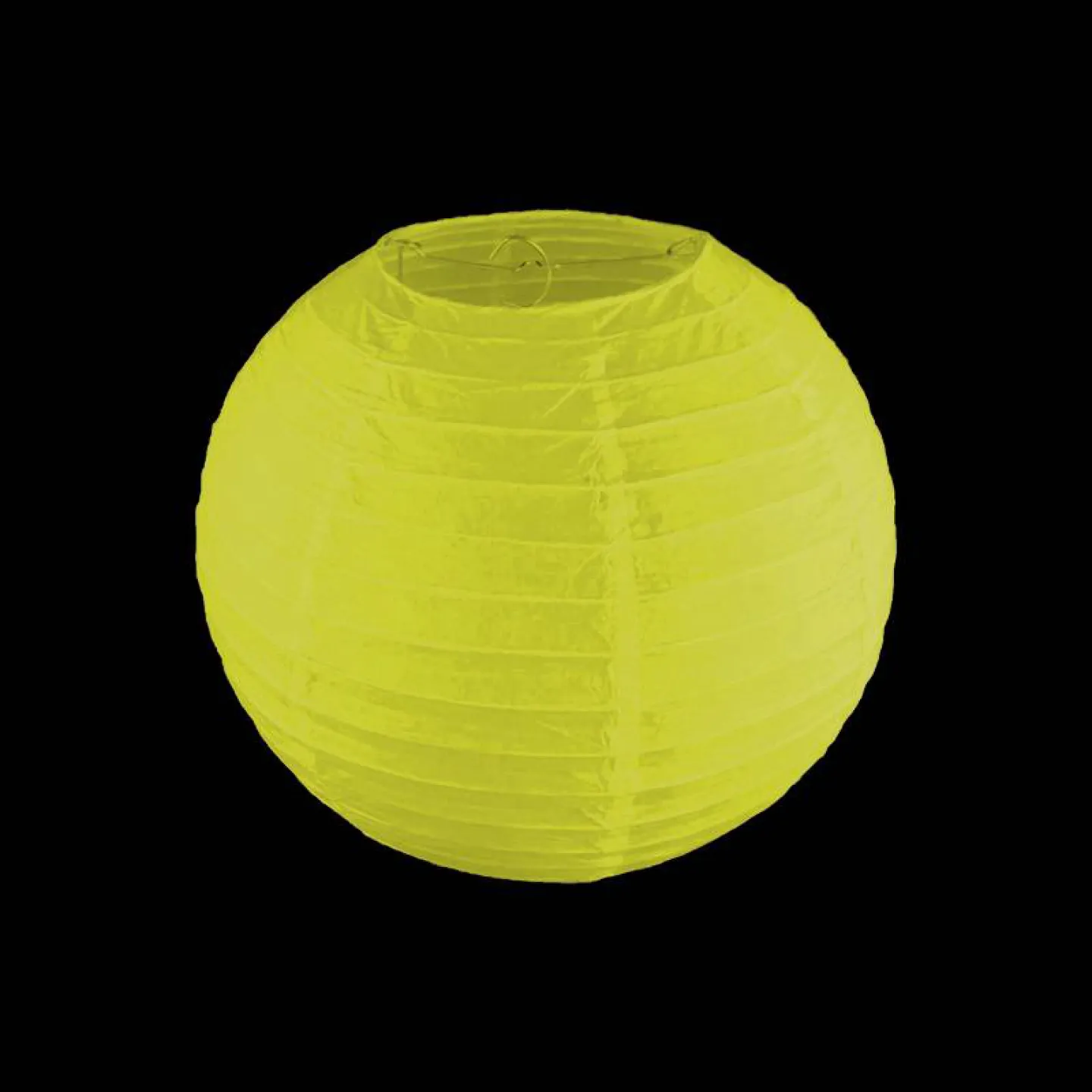 Gele flameproof lampionnen.