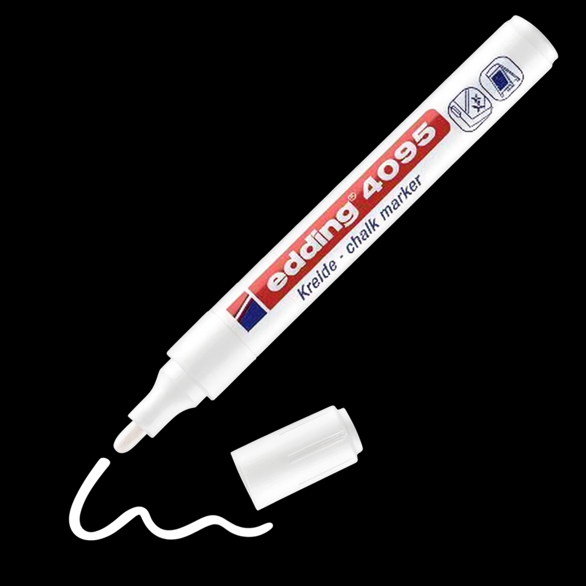 Witte krijtstift voor foam handen