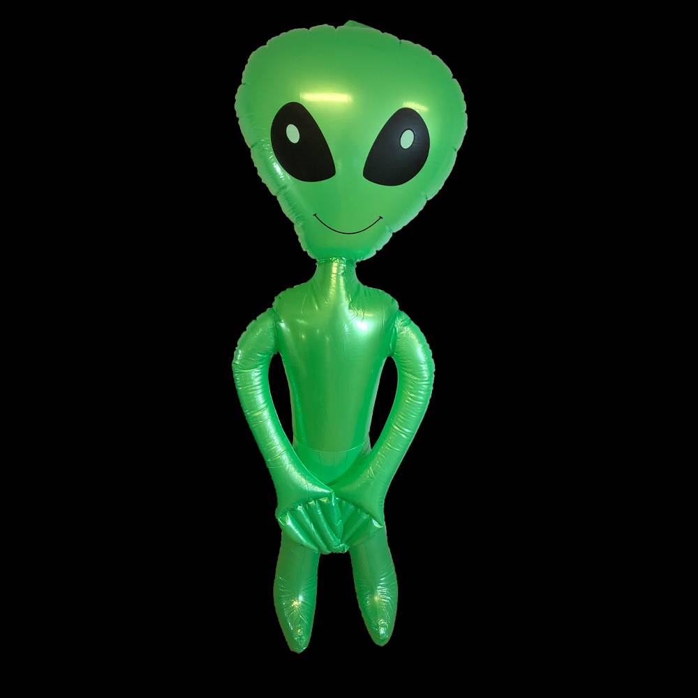 Opblaas artikelen alien groen