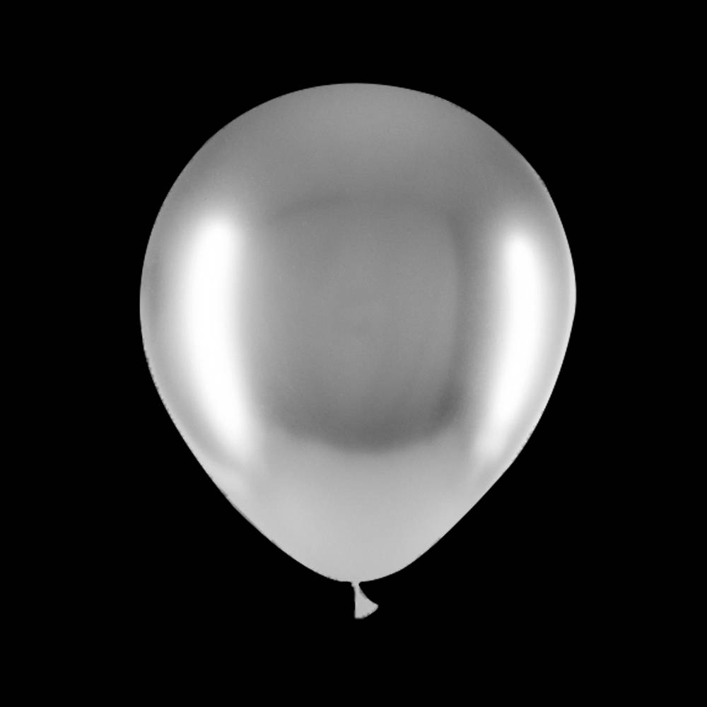 Deco ballonnen - 30cm - Chrome zilver