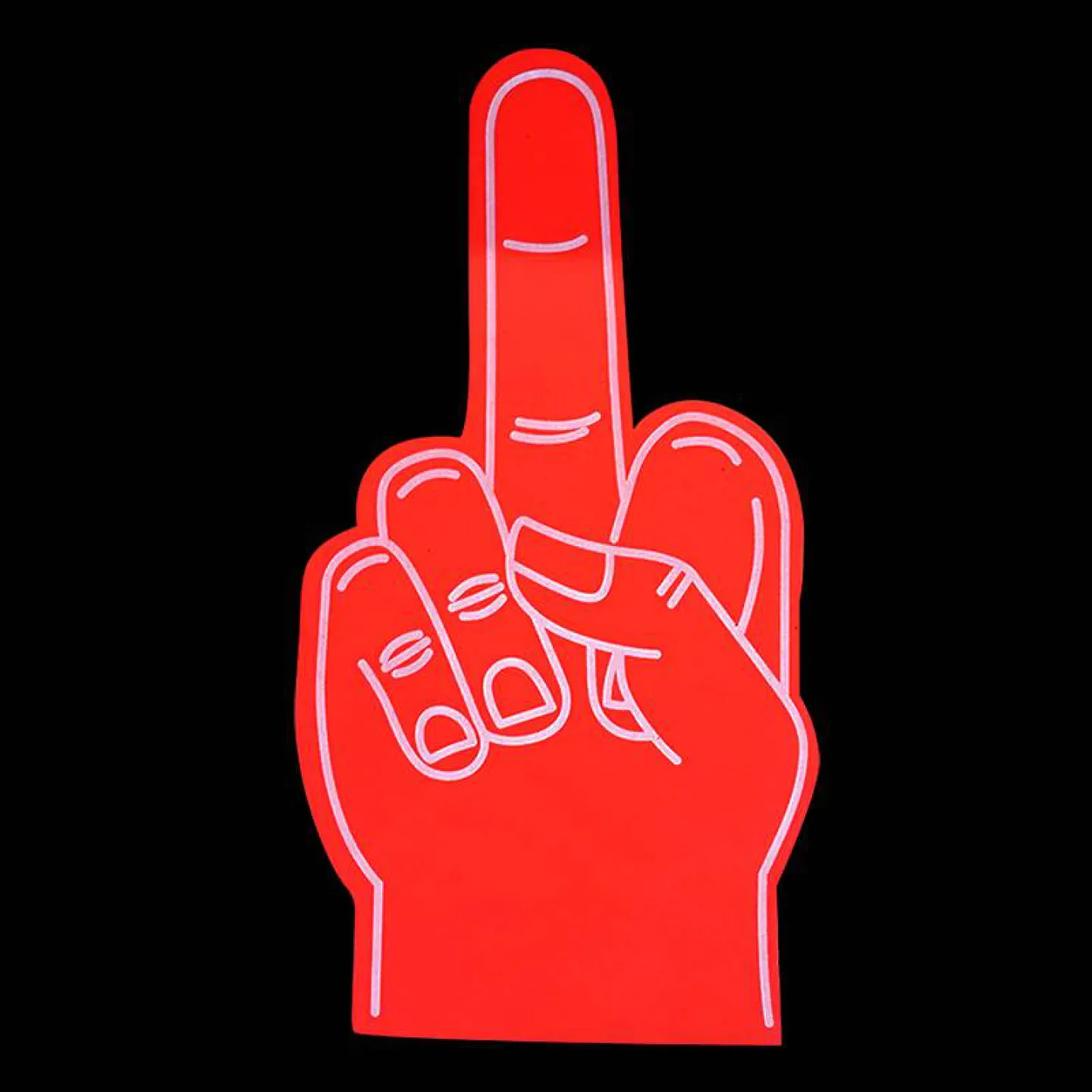 foam handen rood.