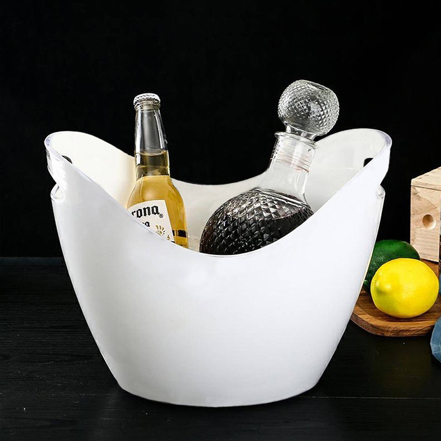 Champagne- en wijnkoeler wit 3,5L kopen