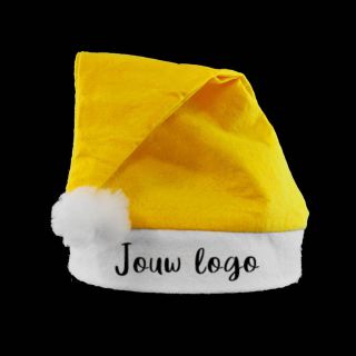 kerstmutsen bedrukken geel