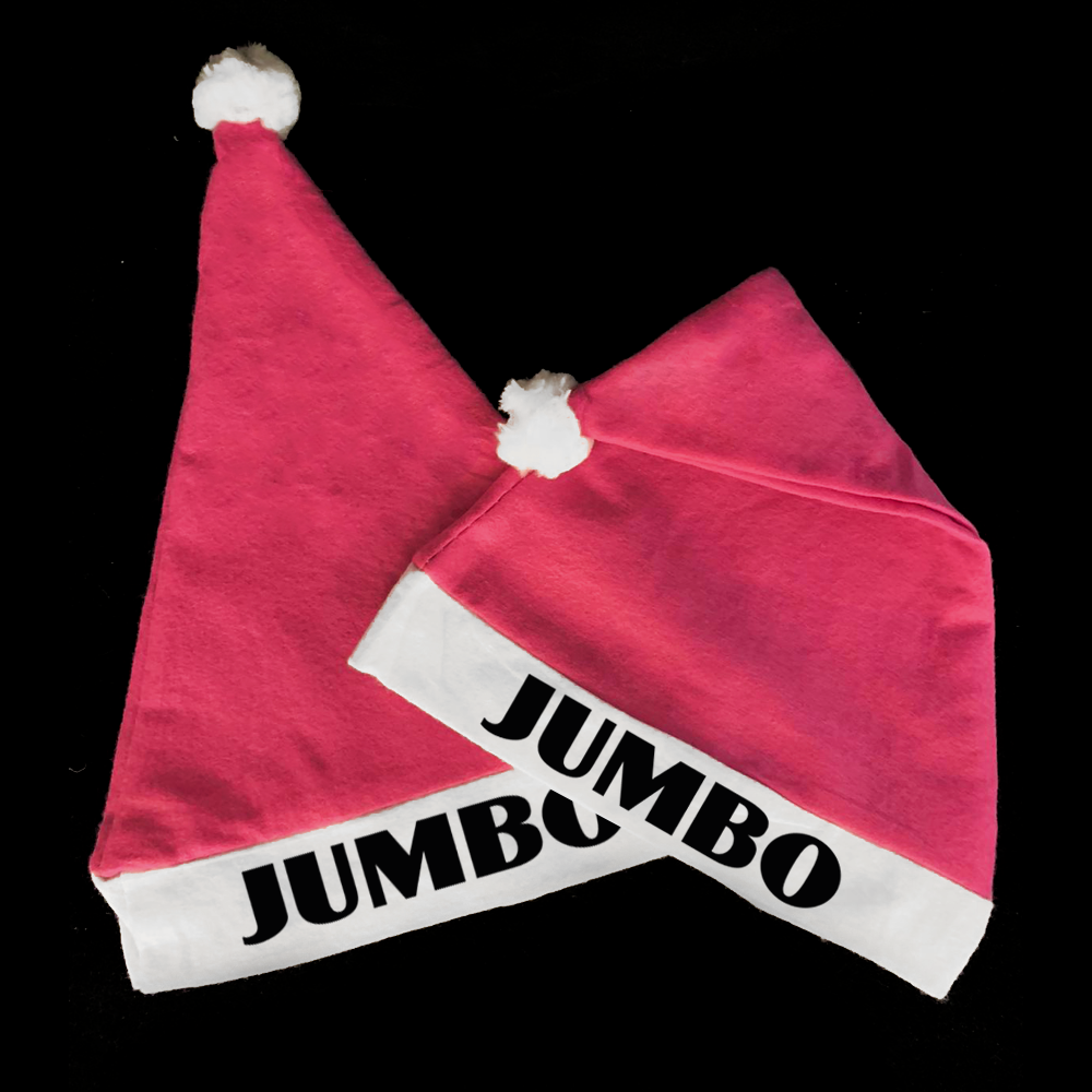 roze kerstmutsen bedrukken