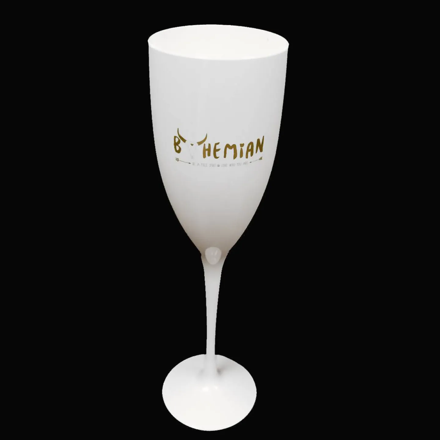 kunststof champagneglazen 15cl wit.