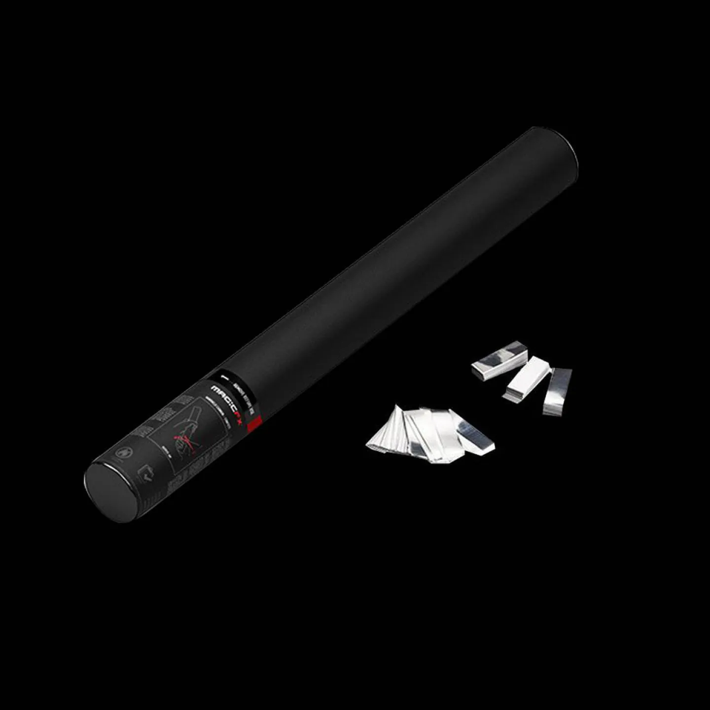 confetti shooter 50cm wit&zilver kopen.
