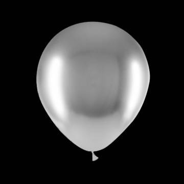 Zilveren ballonnen chrome 30cm bestellen