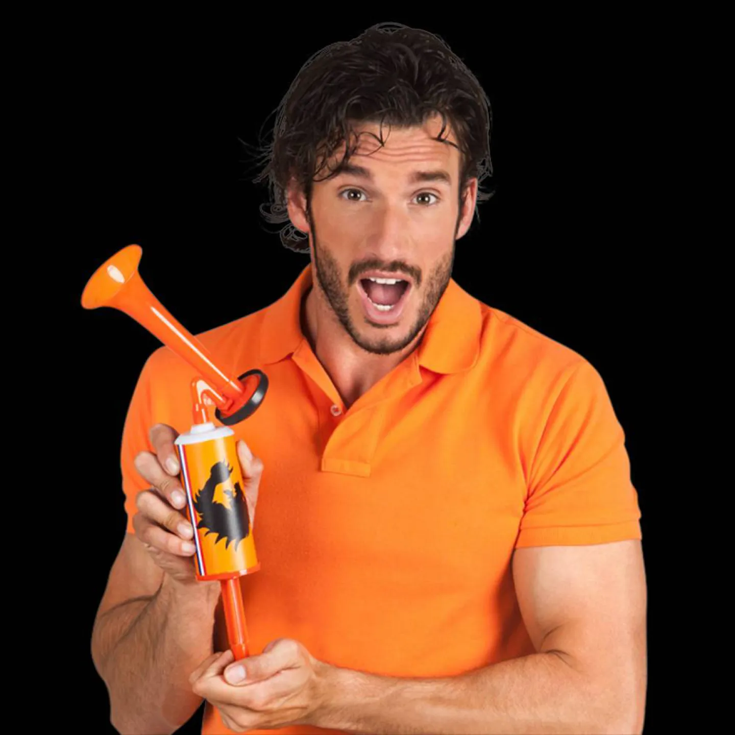 Luchthoorn luchttoeter oranje 2.