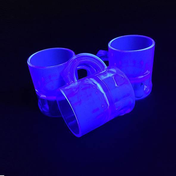 Shotglaasjes fluo blauw 2,5cl online kopen