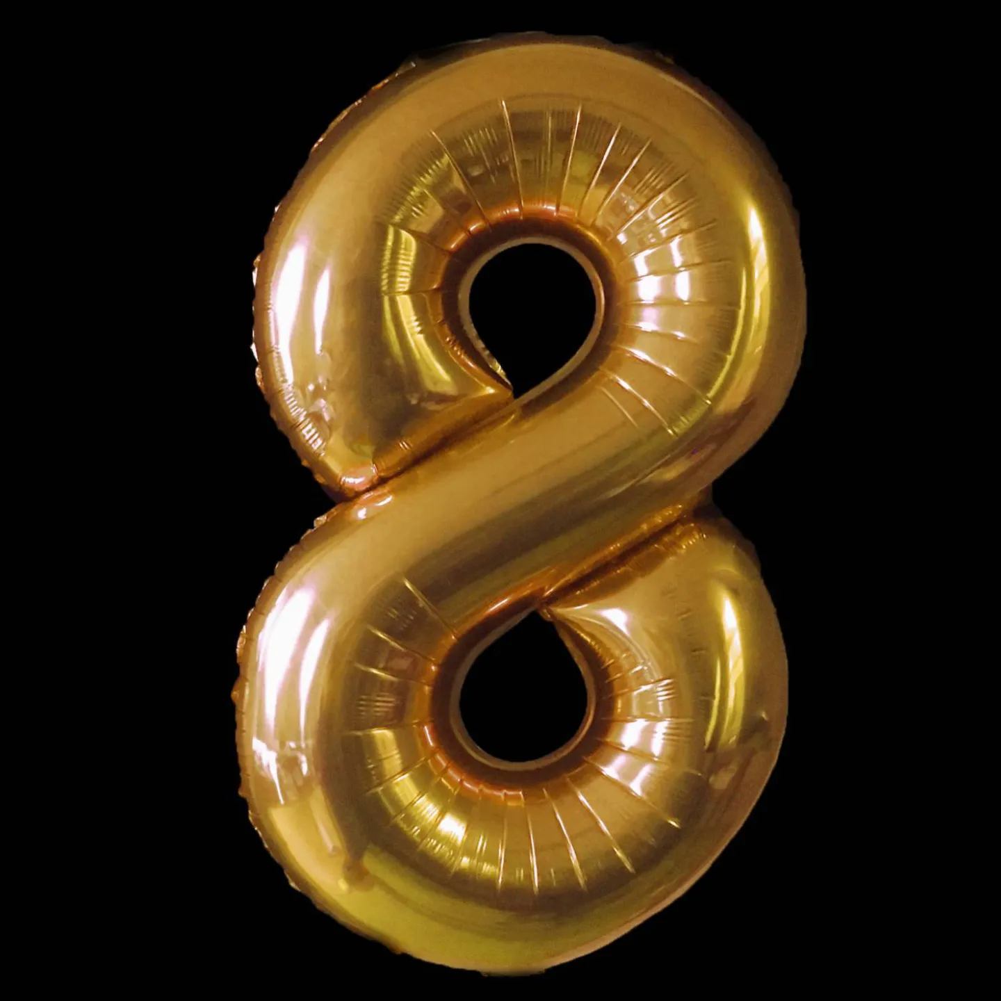 Gouden folie cijferballon 8.