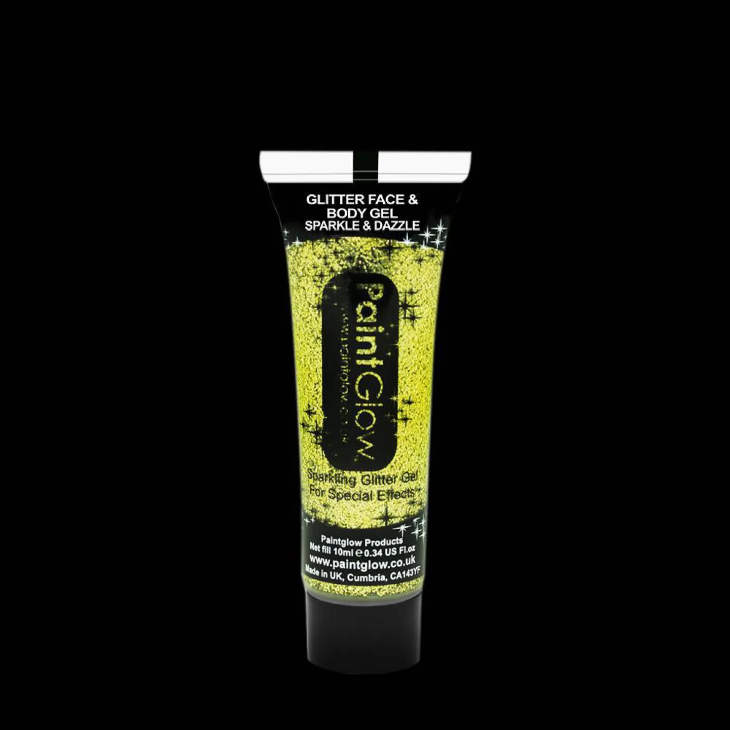 Gouden glitter body gel.