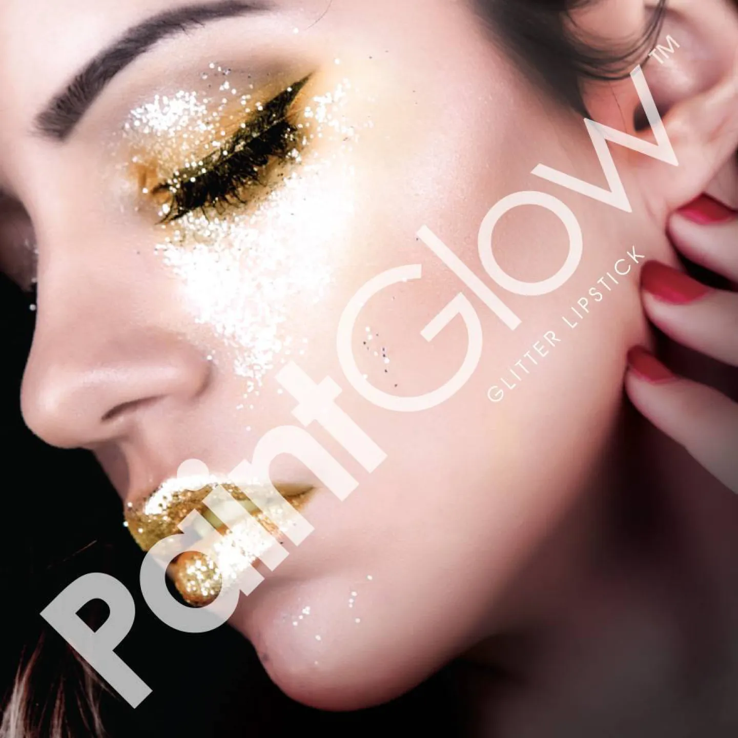 Gouden glitter lippenstift 2.