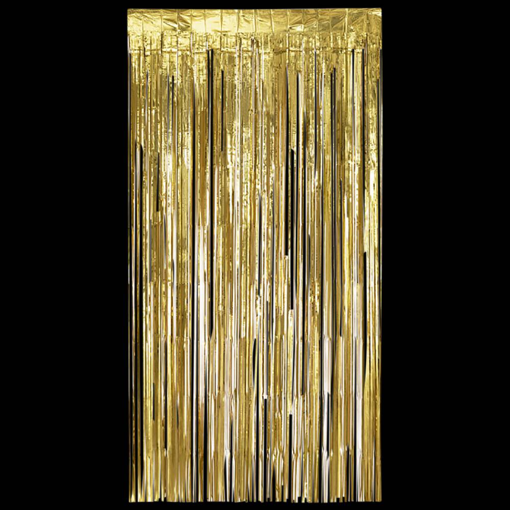 Gouden gordijn metallic 200x100cm