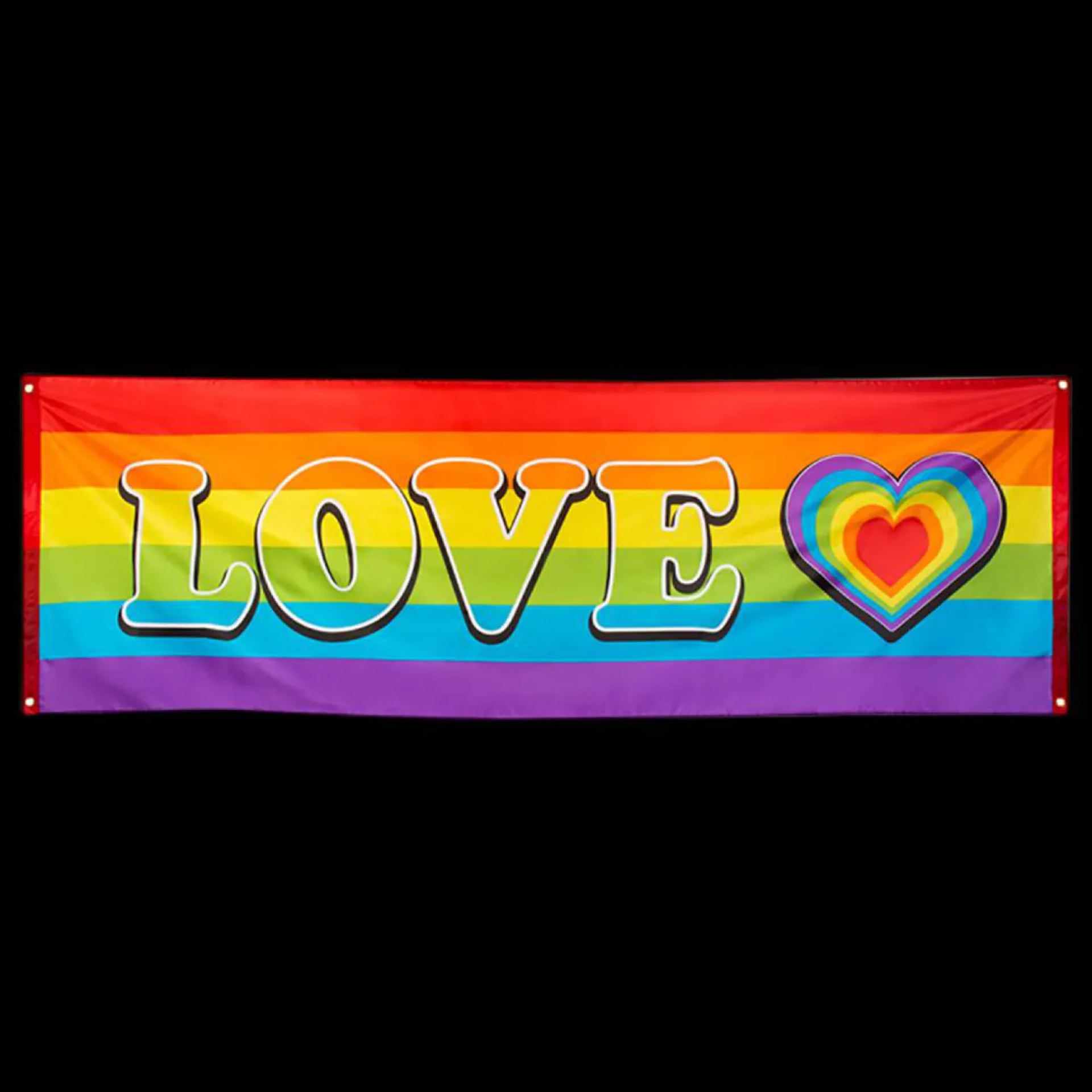 Regenboog banner 74x220cm