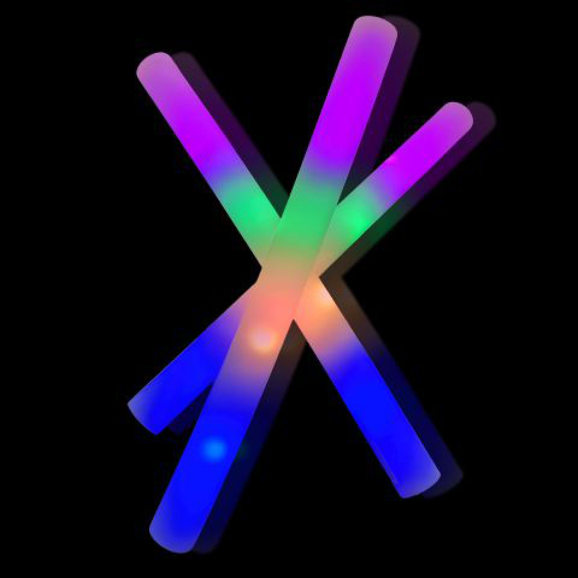 LED foam sticks multicolor