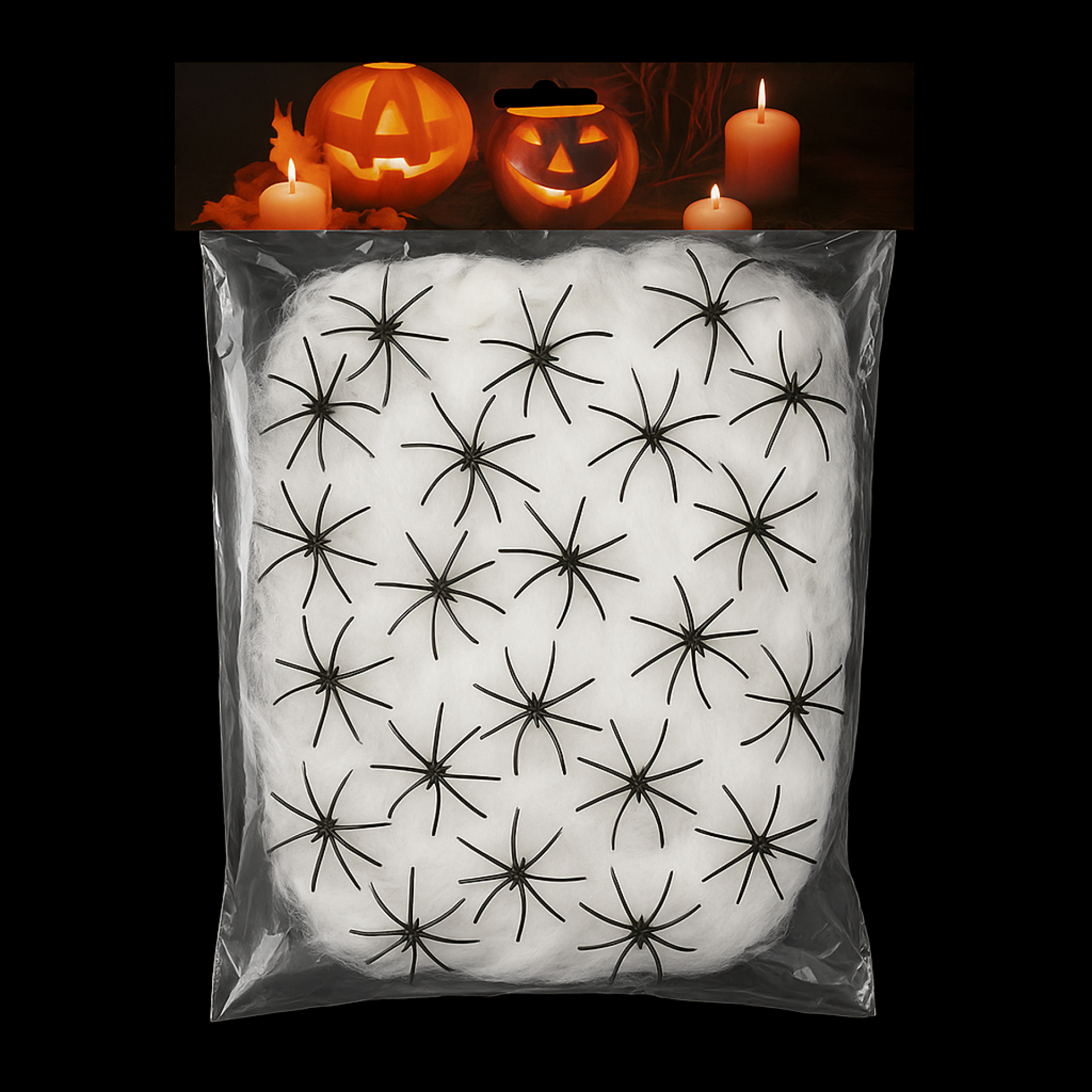 Spinnenweb met 25 spinnen 500gram