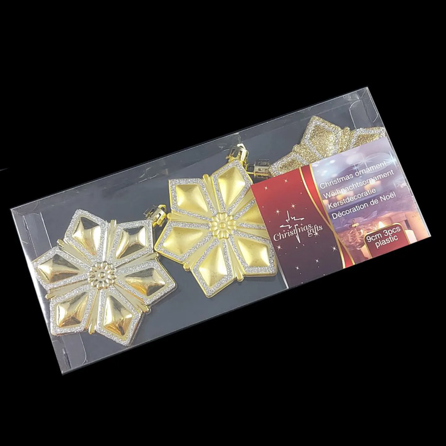 wit goud kerstbal ster.