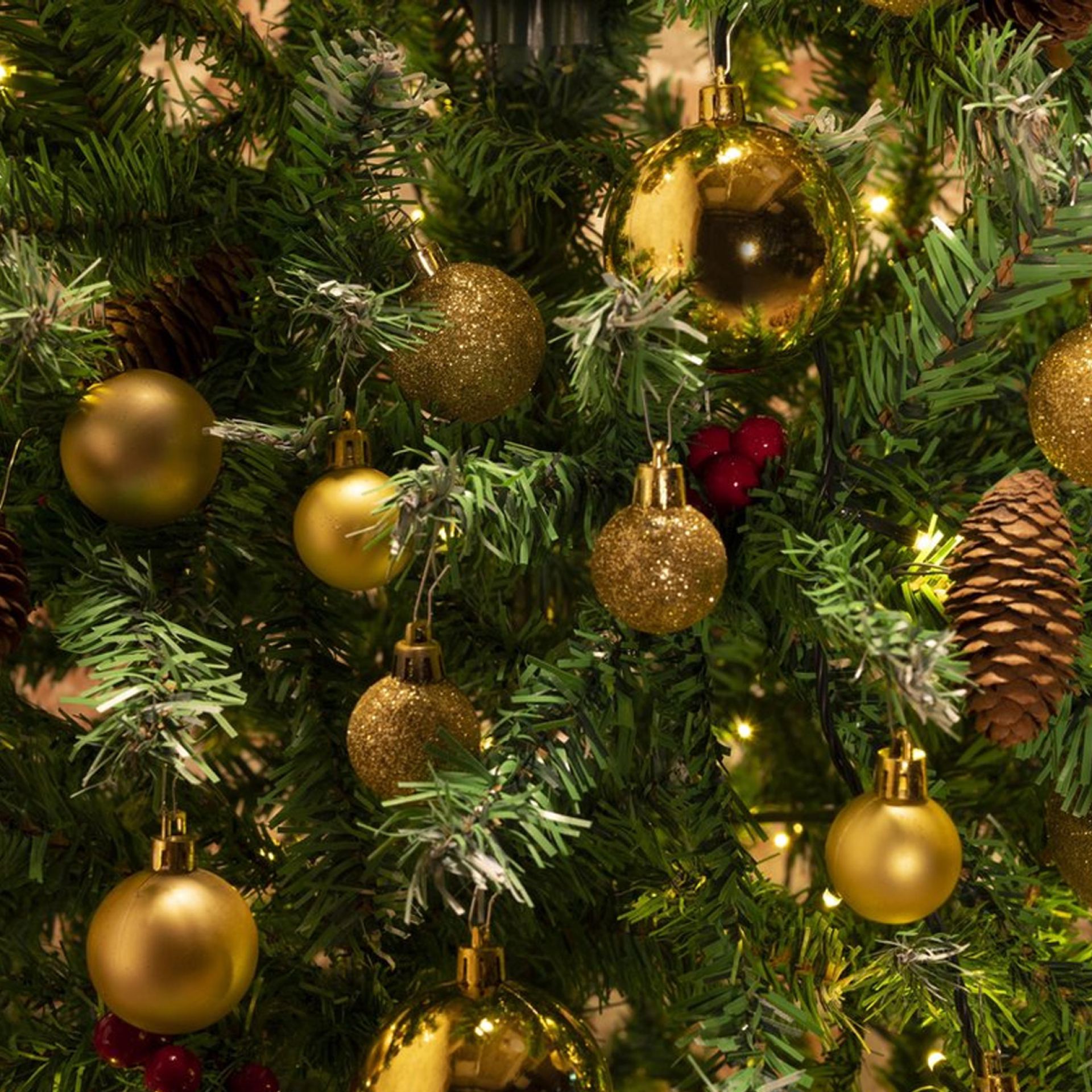 Kerstballen rond 100 stuks goud goedkoop