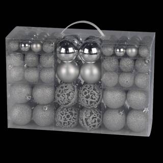 zilveren kerstballen 100 stuks luxe