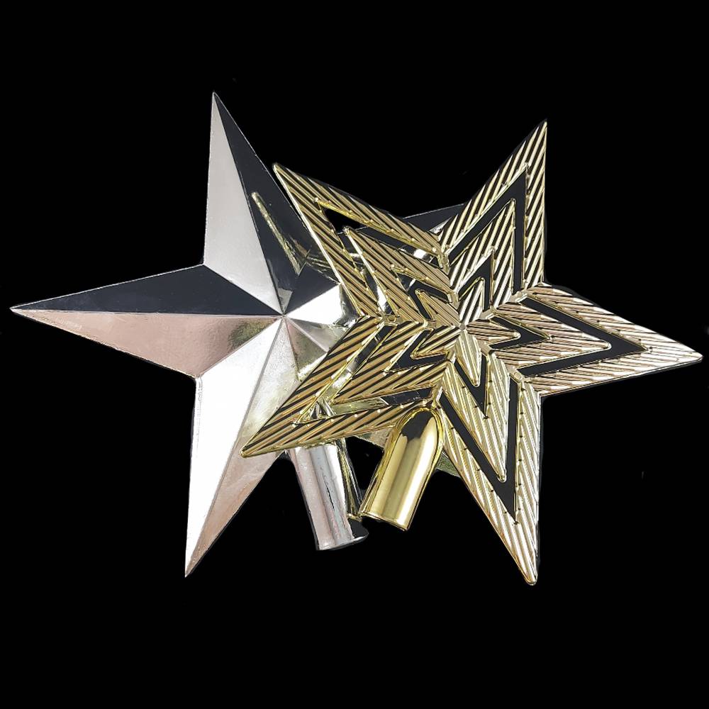 Kerstboom piek ster goud 21cm kopen? De Horeca Bazaar